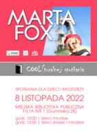 Plakat "COOL(turalnych) spotkań z Martą Fox
